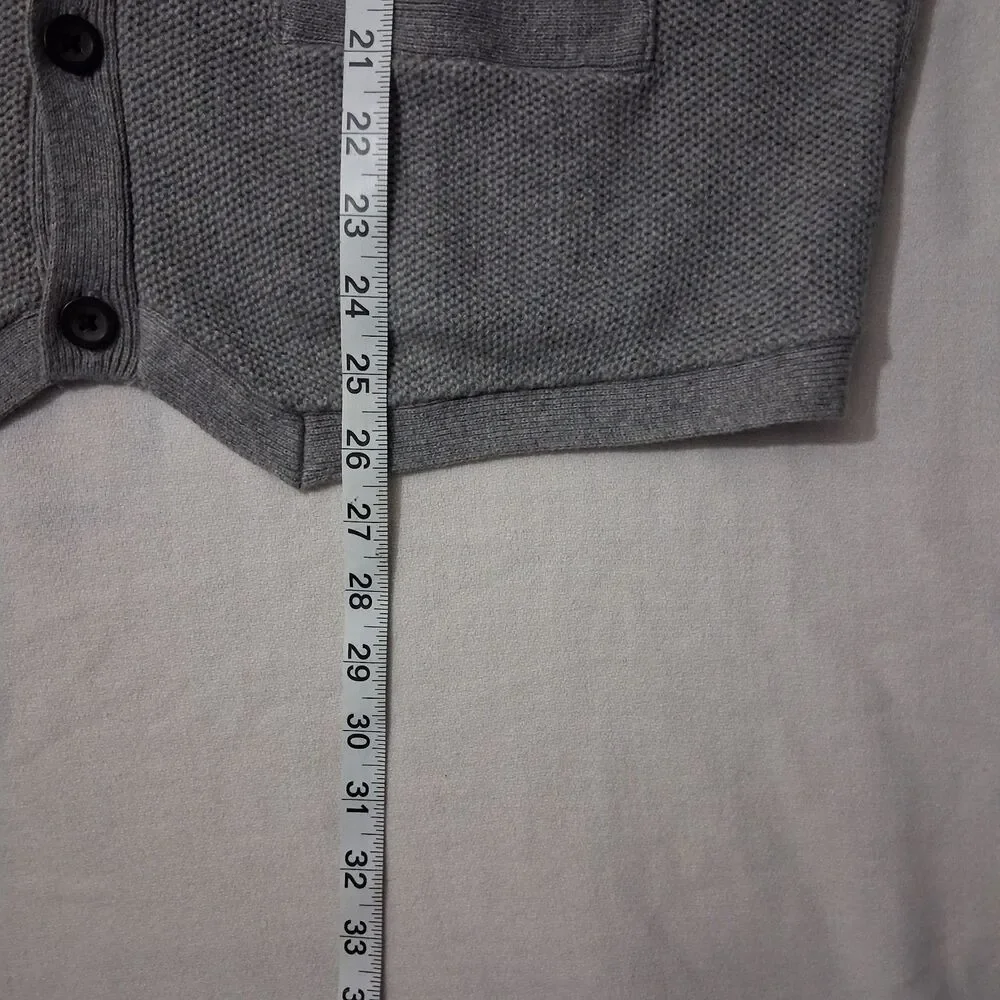 Chaps Men's Large Vest NEW WITH TAGS Gray 100% Cotton Button Up